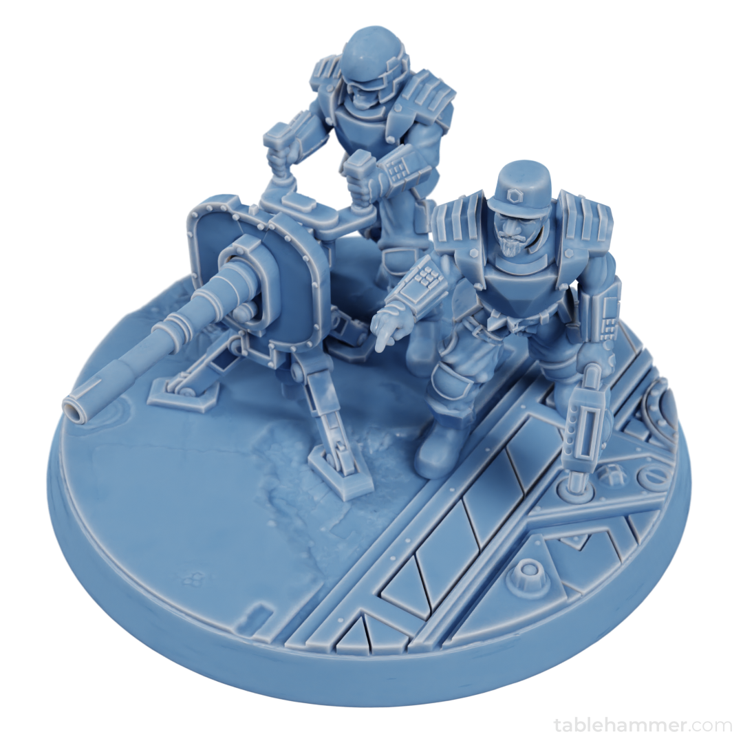 Factory Guard Heavy Cannon - human heavy weapon team (Accell Union)