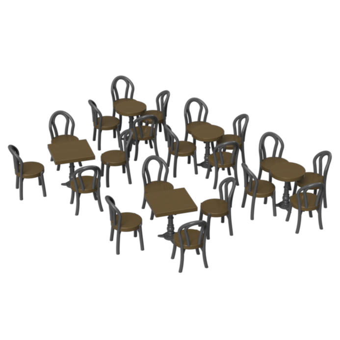 GO120A – Cafe Furniture TT120/3mm Scale