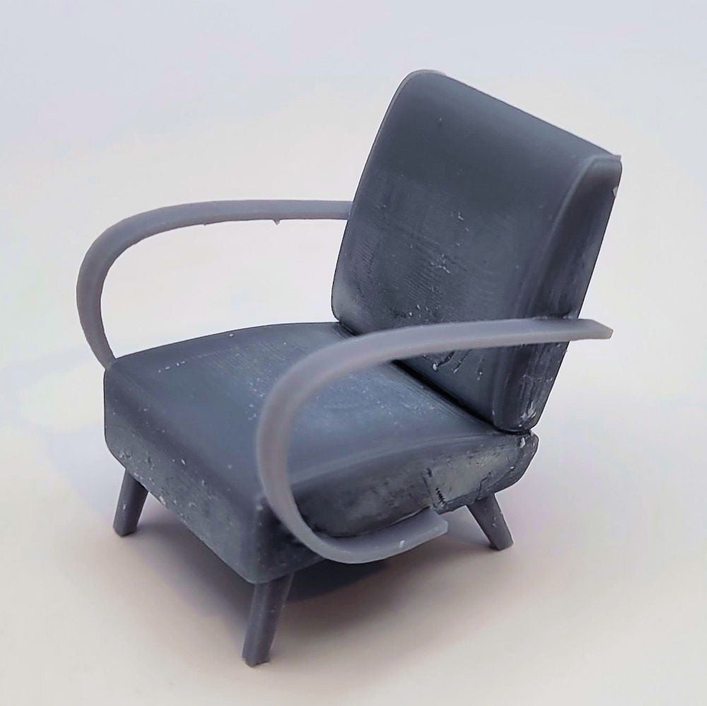 1:24 Mid-century Modern Bentwood Armchair