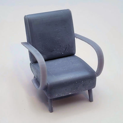 1:24 Mid-century Modern Bentwood Armchair