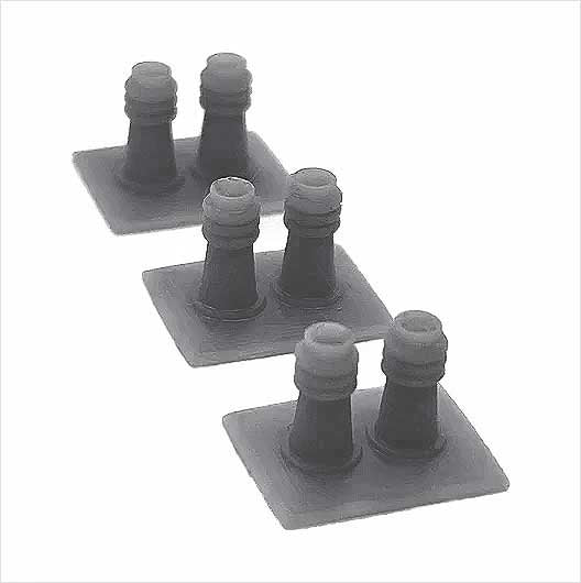 OO Scale Chimney Pots - Style 2 (3 pack)