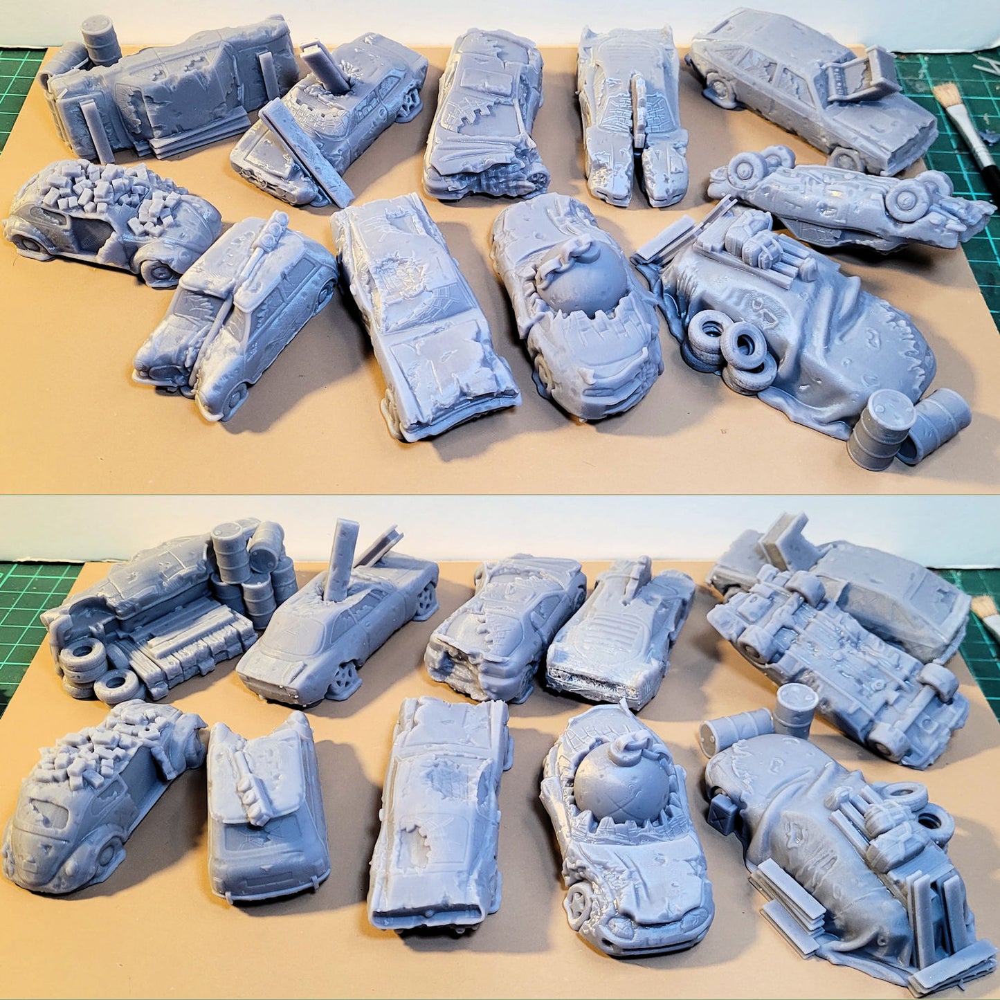 Wrecked cars for wargames, Gaslands, dioramas, model railway