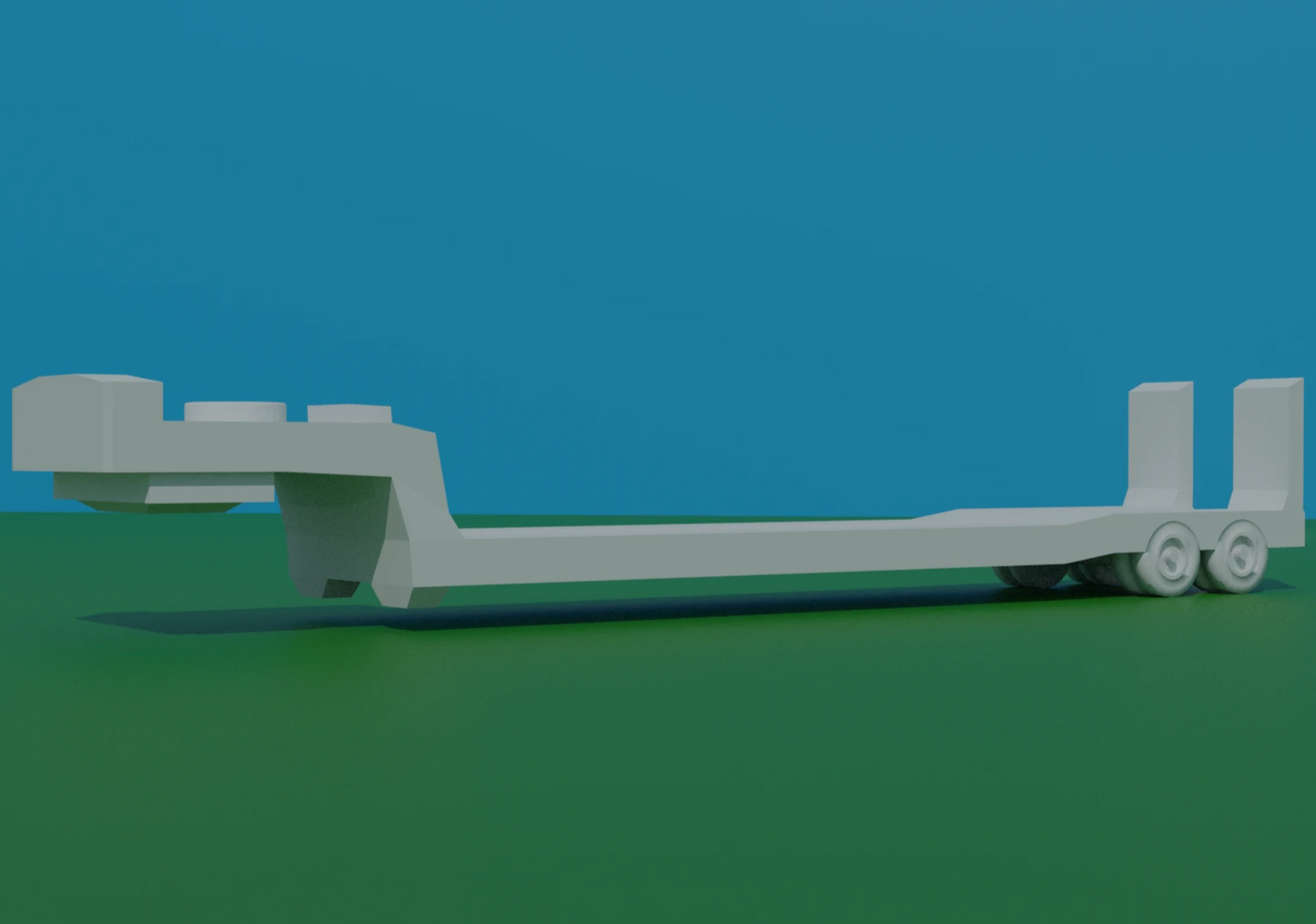 6mm (1:285) 48 foot flat low loader trailer