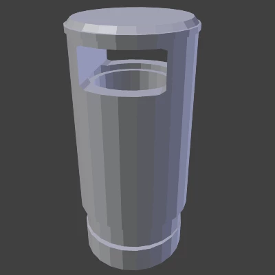 1:76th round litter bins