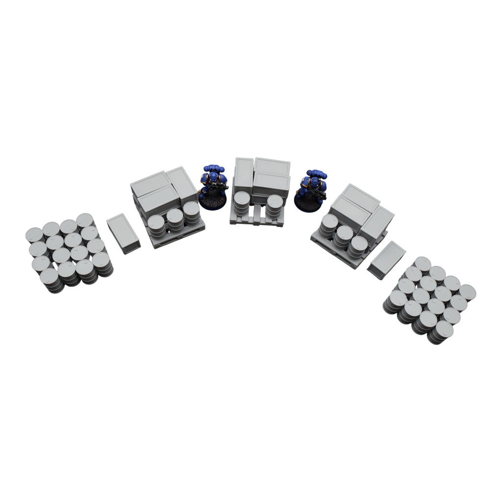 Pallet, Crates and Barrels - 28mm Wargaming Scatter Terrain Scenery Tabletop