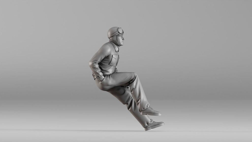 MM1351 Vintage Racing Driver Seated