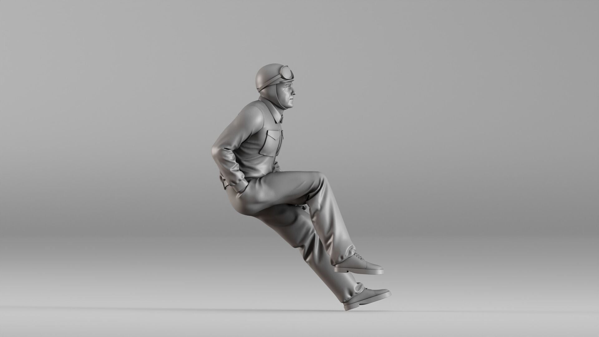 MM1351 Vintage Racing Driver Seated