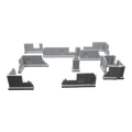 Blasted Walls Set - 28mm Wargaming Scatter Terrain Scenery Tabletop Miniature