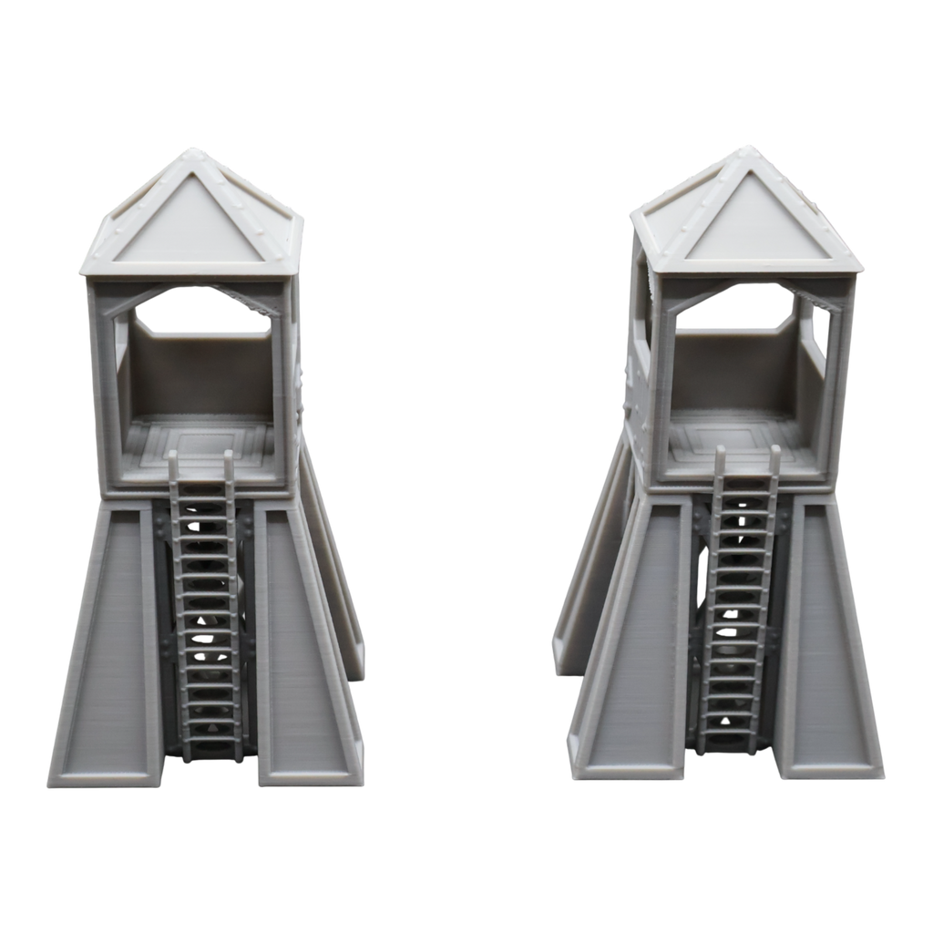 Command Station Watch Tower x2 - 28mm Wargaming Scatter Terrain Scenery Tabletop