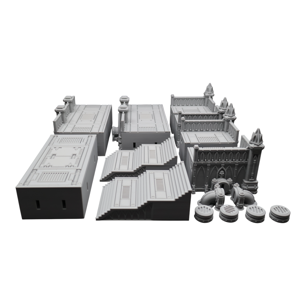 Steel Refinery Assembly #2 - 28mm Wargaming Scatter Terrain Scenery Tabletop