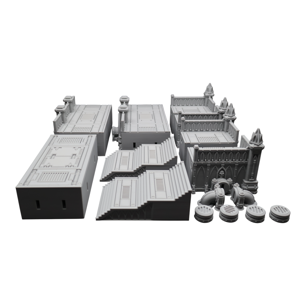 Steel Refinery Assembly #2 - 28mm Wargaming Scatter Terrain Scenery Tabletop