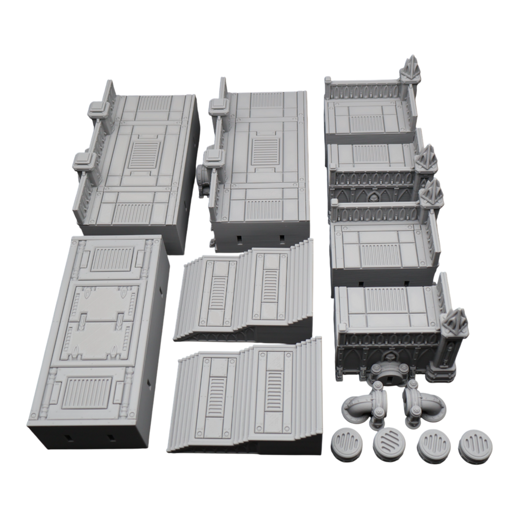 Steel Refinery Assembly #2 - 28mm Wargaming Scatter Terrain Scenery Tabletop