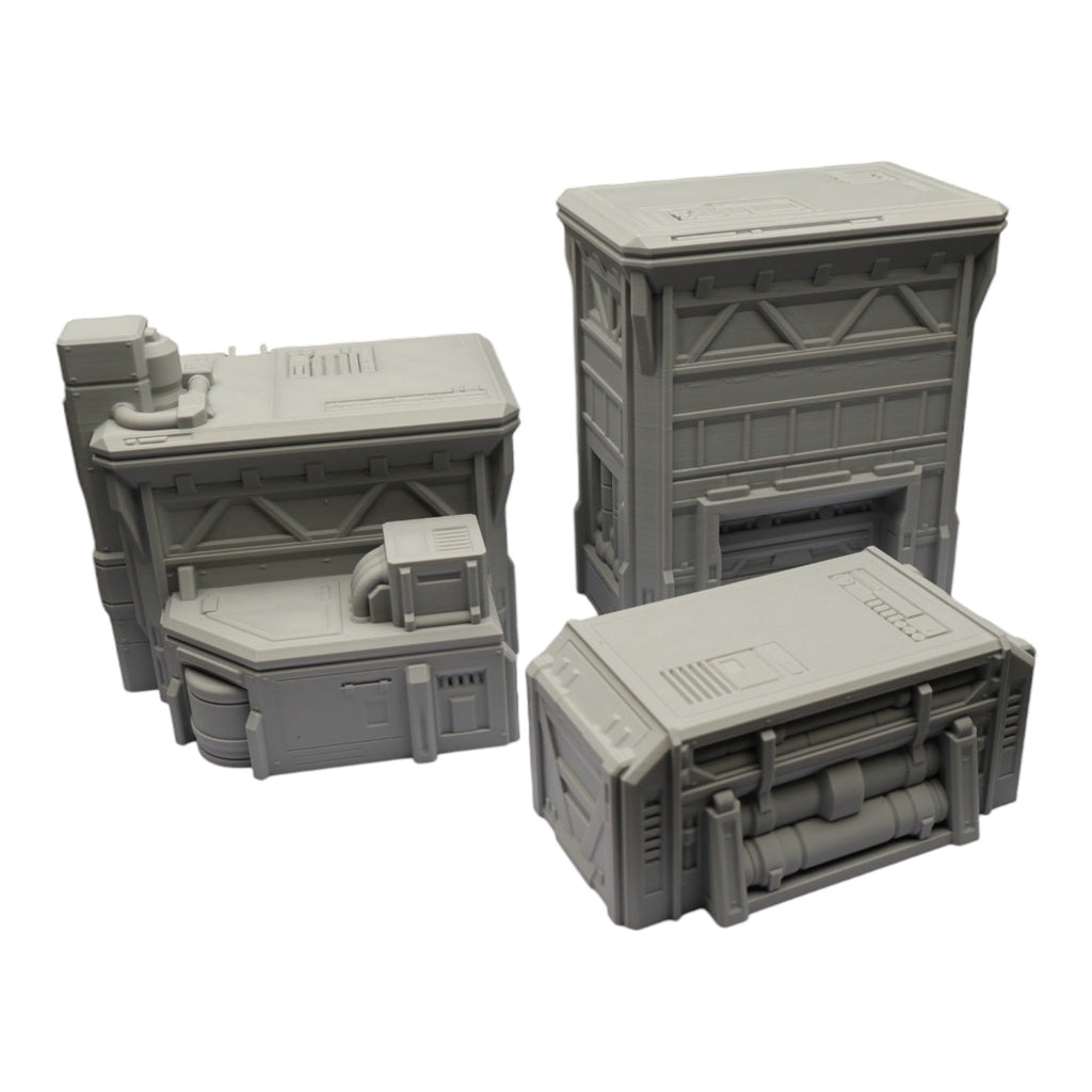 Fuel Station Set - 28mm Wargaming Scatter Terrain Scenery Tabletop Grimdark
