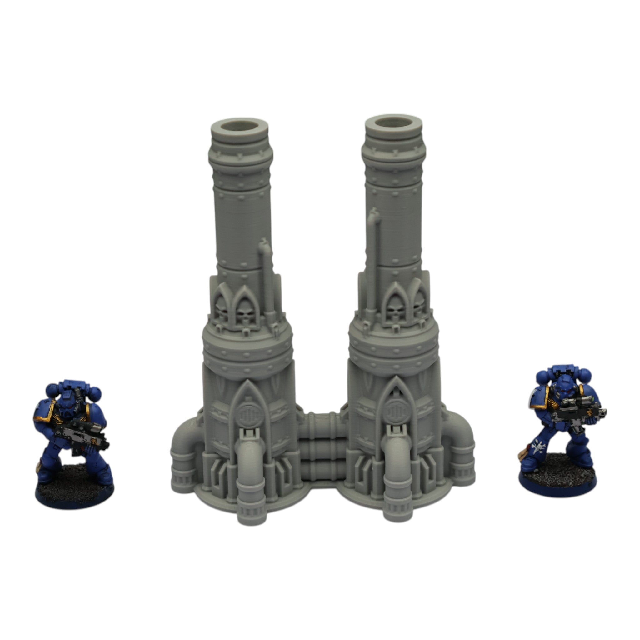 Dual Smokestack - 28mm Wargaming Scatter Terrain Scenery Tabletop Grimdark