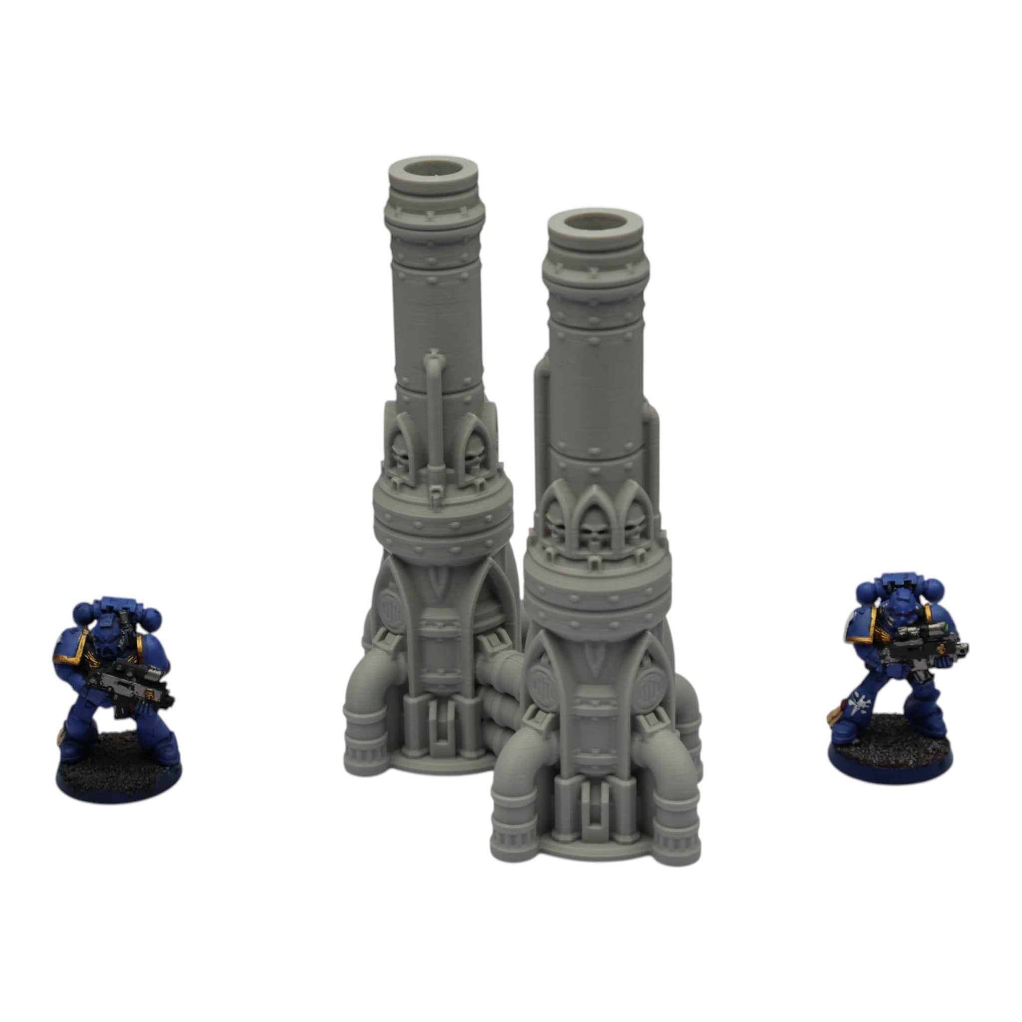 Dual Smokestack - 28mm Wargaming Scatter Terrain Scenery Tabletop Grimdark