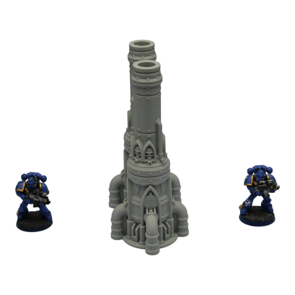 Dual Smokestack - 28mm Wargaming Scatter Terrain Scenery Tabletop Grimdark