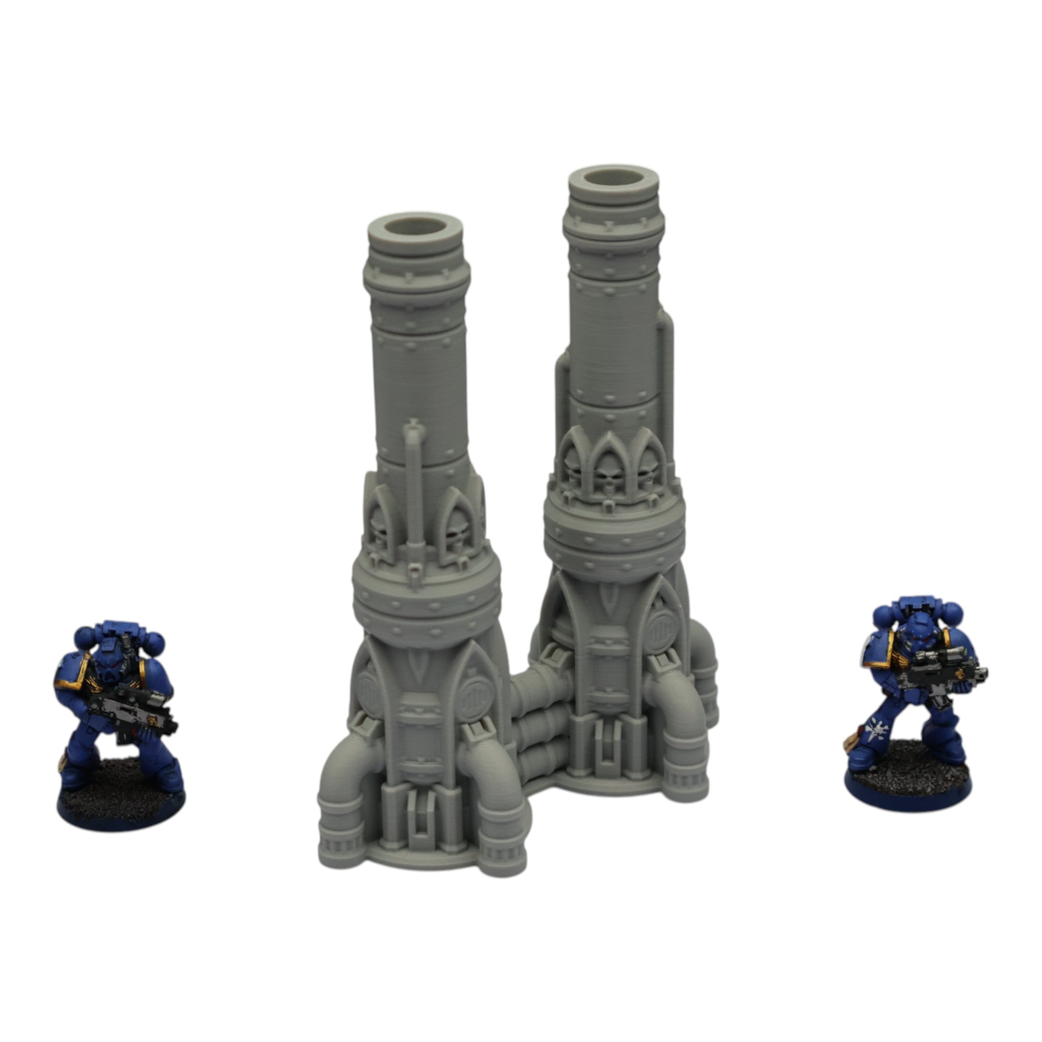 Dual Smokestack - 28mm Wargaming Scatter Terrain Scenery Tabletop Grimdark