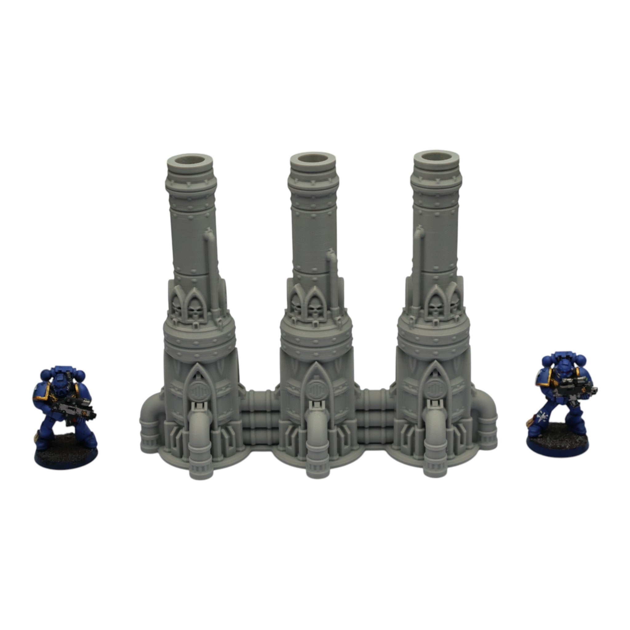 Triple Smokestack - 28mm Wargaming Scatter Terrain Scenery Tabletop Grimdark