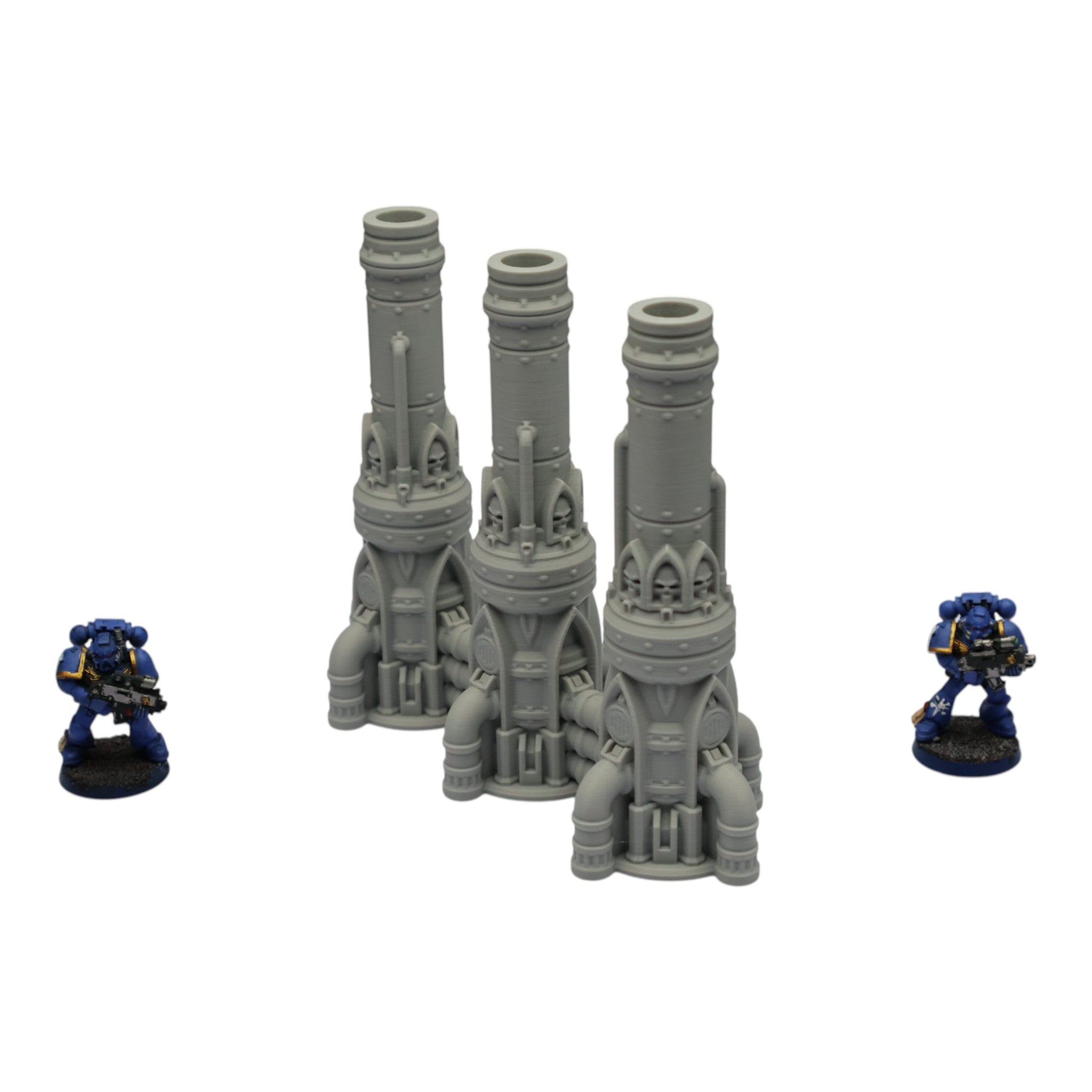 Triple Smokestack - 28mm Wargaming Scatter Terrain Scenery Tabletop Grimdark