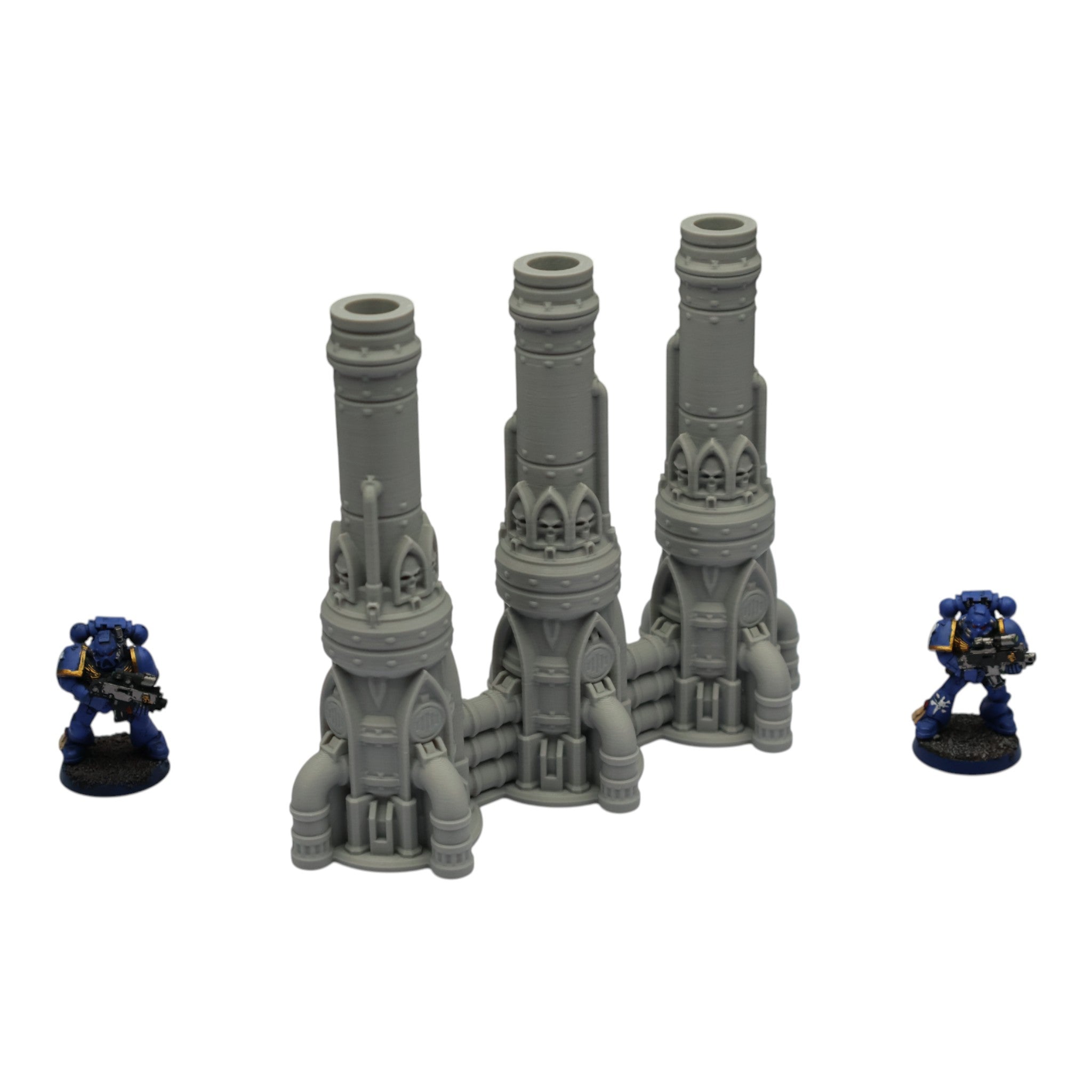 Triple Smokestack - 28mm Wargaming Scatter Terrain Scenery Tabletop Grimdark