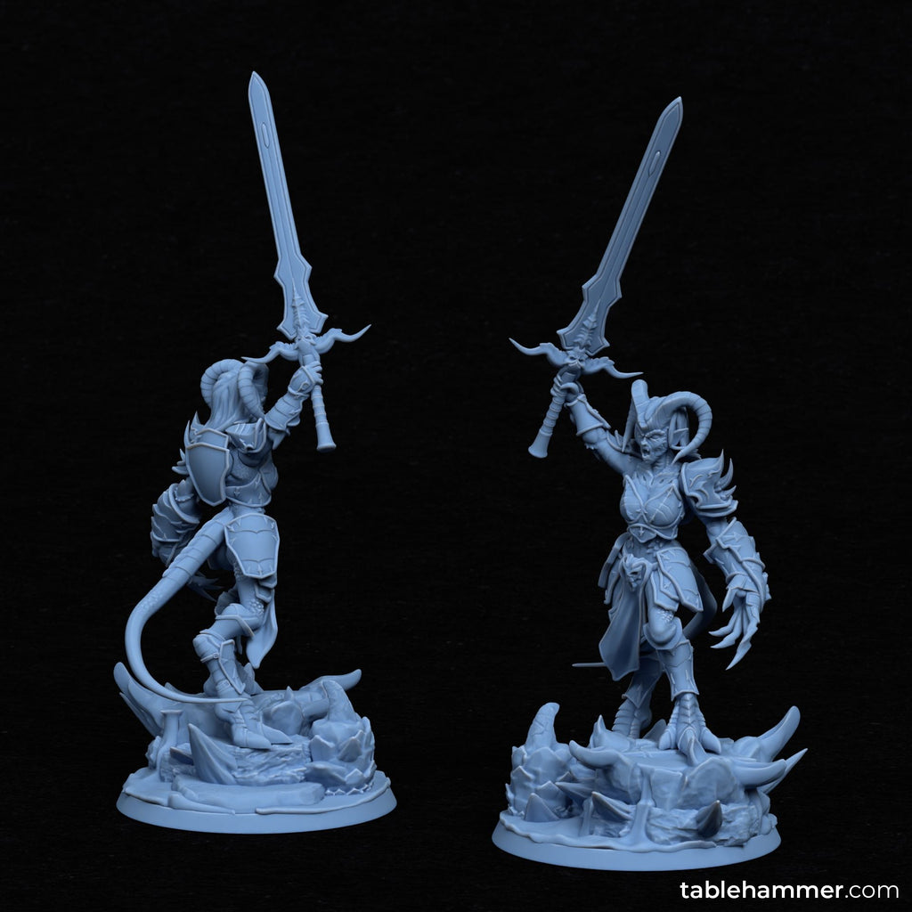 Nyssara the Cursed – Demon Queen of Shadows (60mm Base)