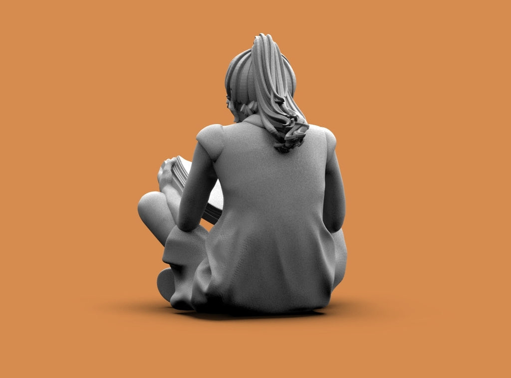 MM1394 Young Girl Reading