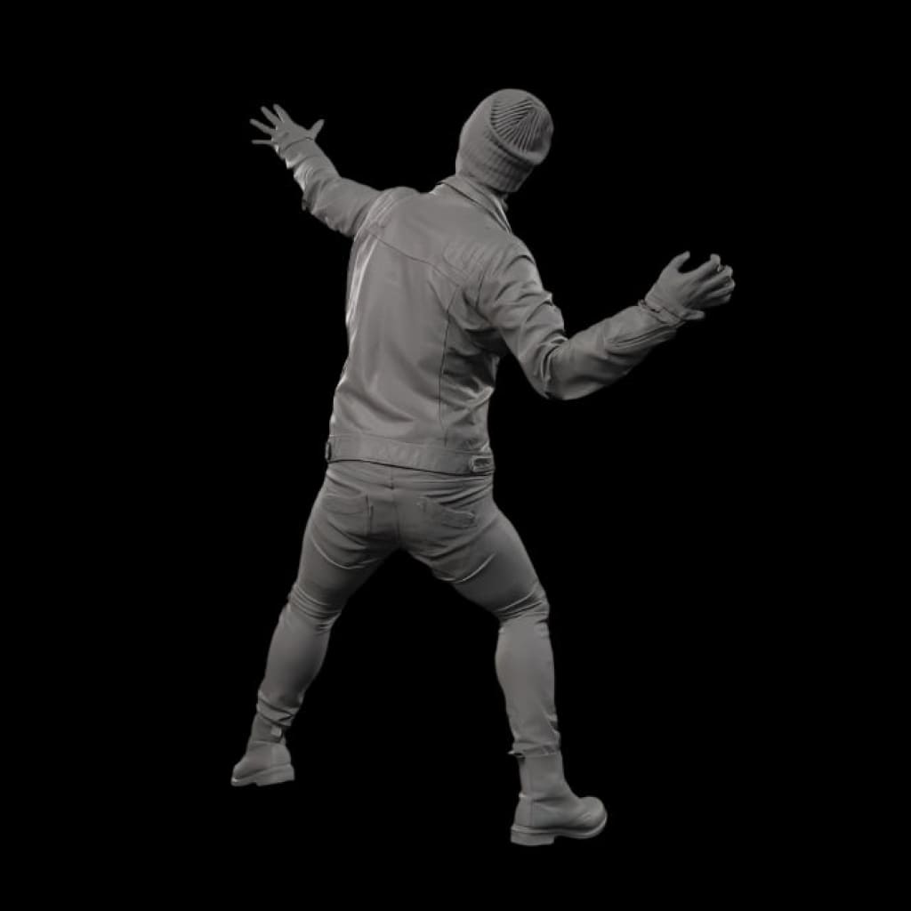 MM4129 Male Demonstrator throwing object