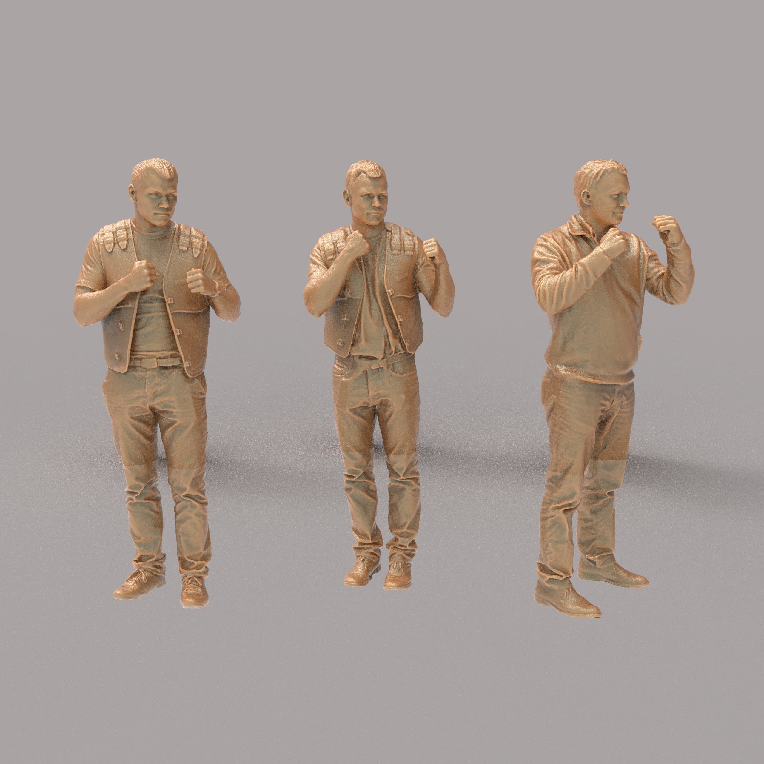 MM1191 Boxing group of 3 Males