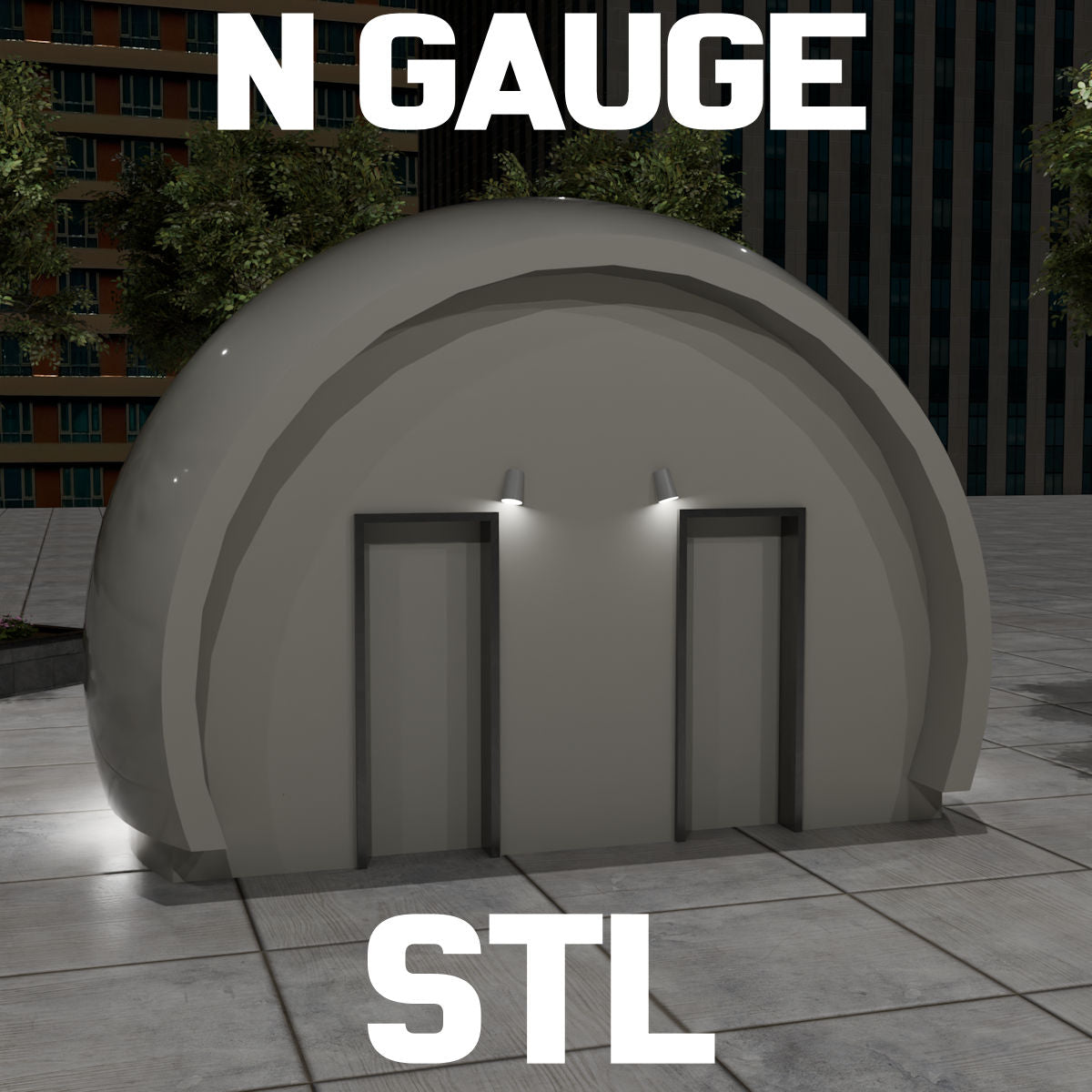 N Gauge (1:150) 'Igloo' Toilets STL