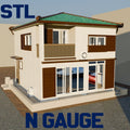 N Gauge (1:150) 1970s Japanese Family Home STL