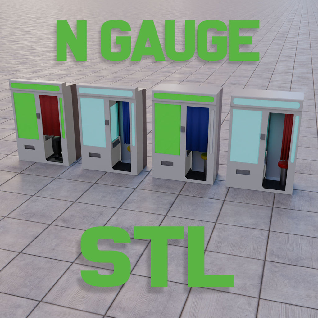 N Gauge (1:150) Photobooths STL