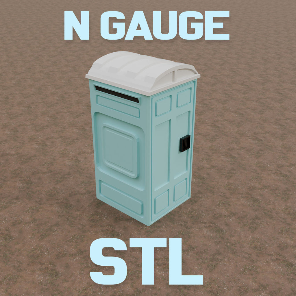 N Gauge (1:150) Portable Toilet STL