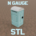 N Gauge (1:150) Portable Toilet STL