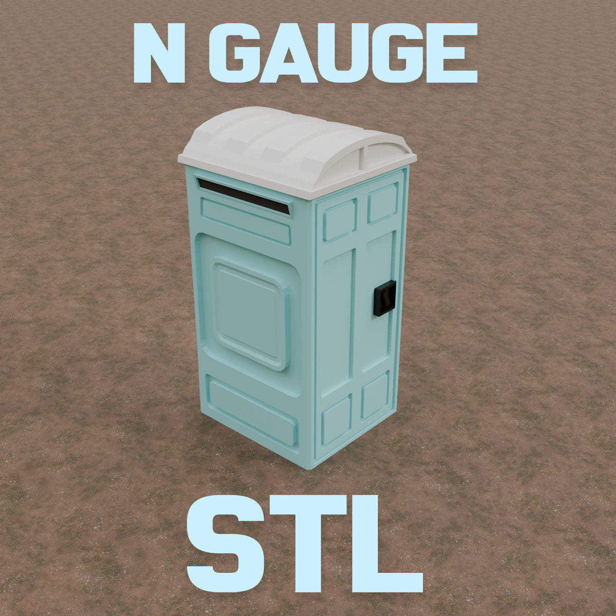N Gauge (1:150) Portable Toilet STL