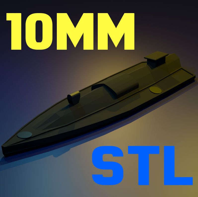 10mm (1:160) Ukrainian Unmanned Surface Vessel STL