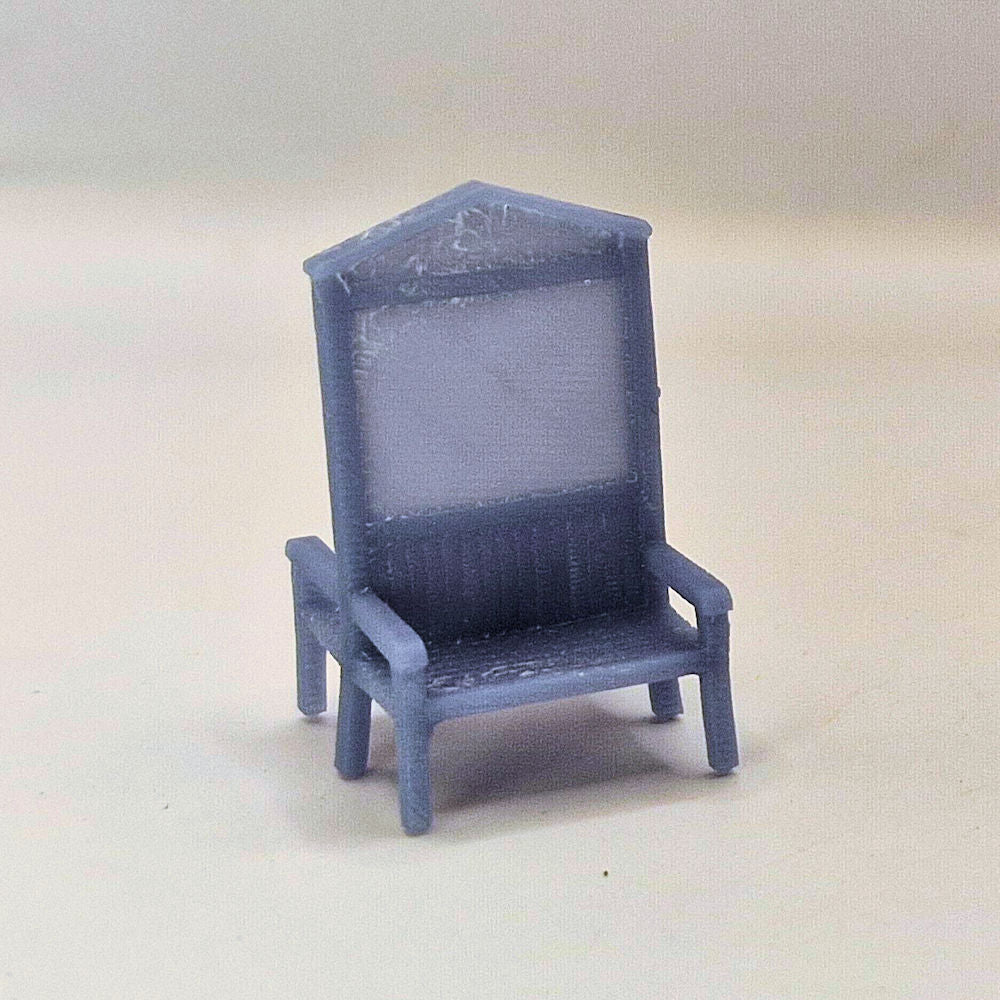 OO (1:76) Notice Board with Bench STL