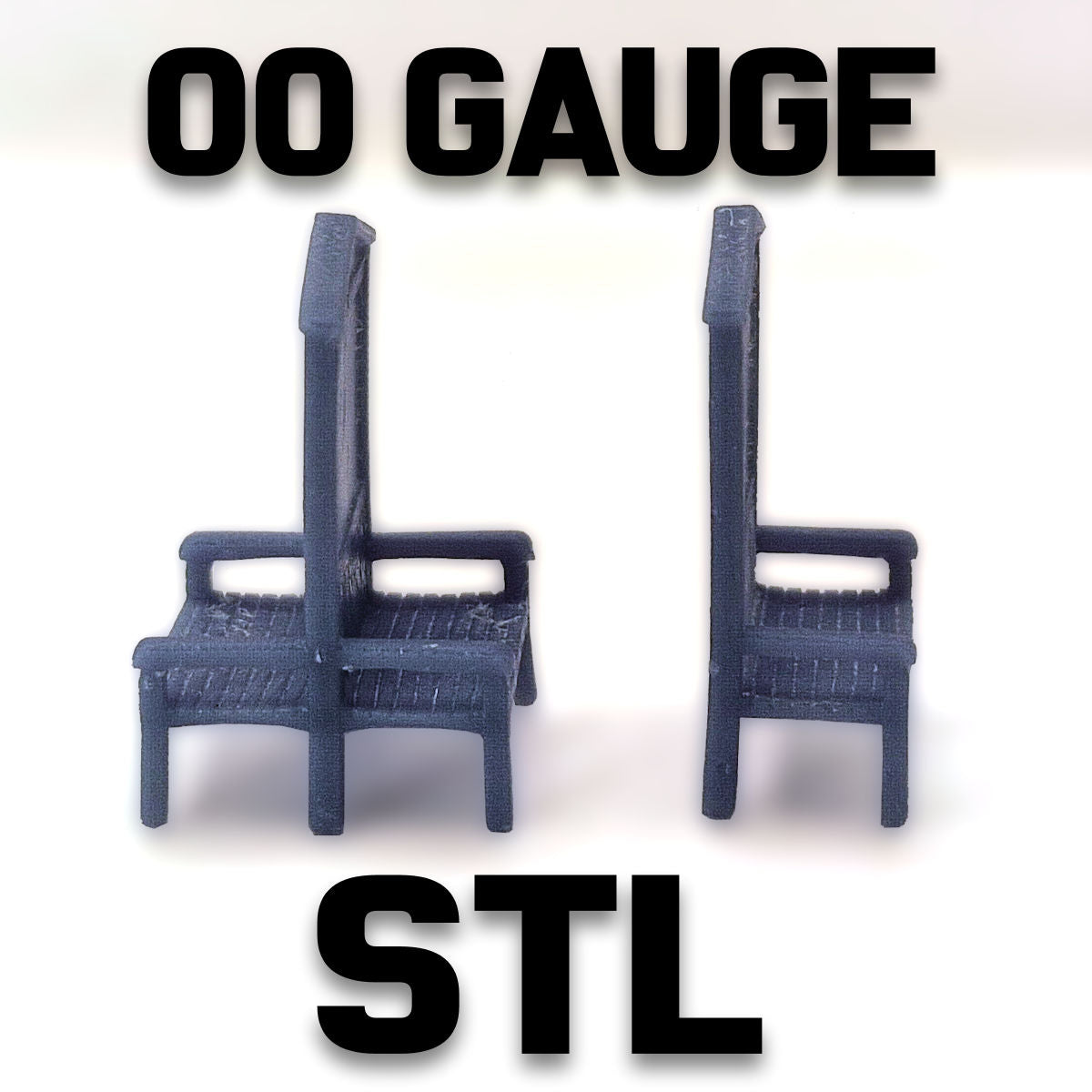 OO (1:76) Notice Board with Bench STL