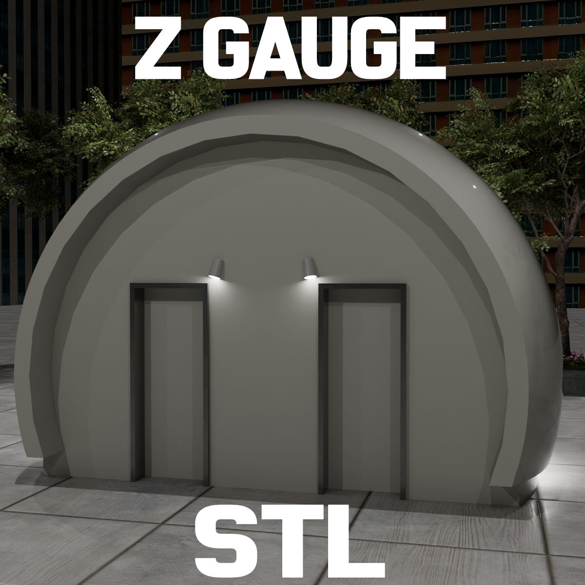 Z Gauge (1:220) 'Igloo' Toilet STL