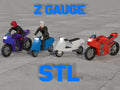 Z Gauge (1:220) Motorbikes STLs
