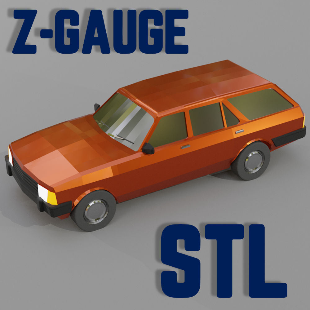 Z Gauge (1:220) 70s-80s Large Estate cars STL file