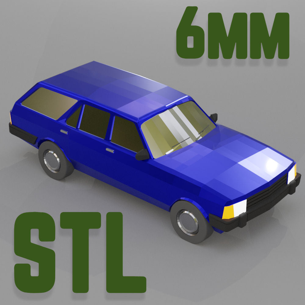 6mm (1:285) 70s-80s Large Estate cars STL