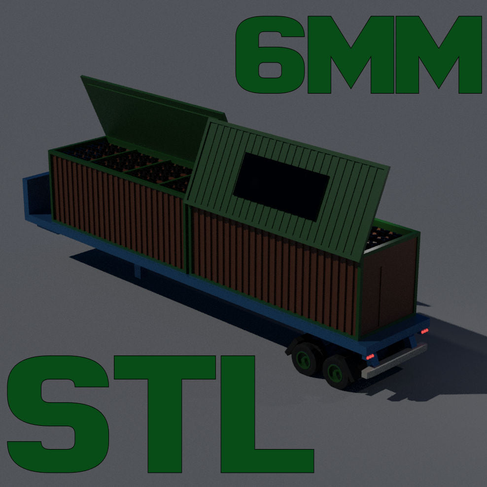 6mm (1:285) STL - Operation Spider's Web Drone Launching Trailer