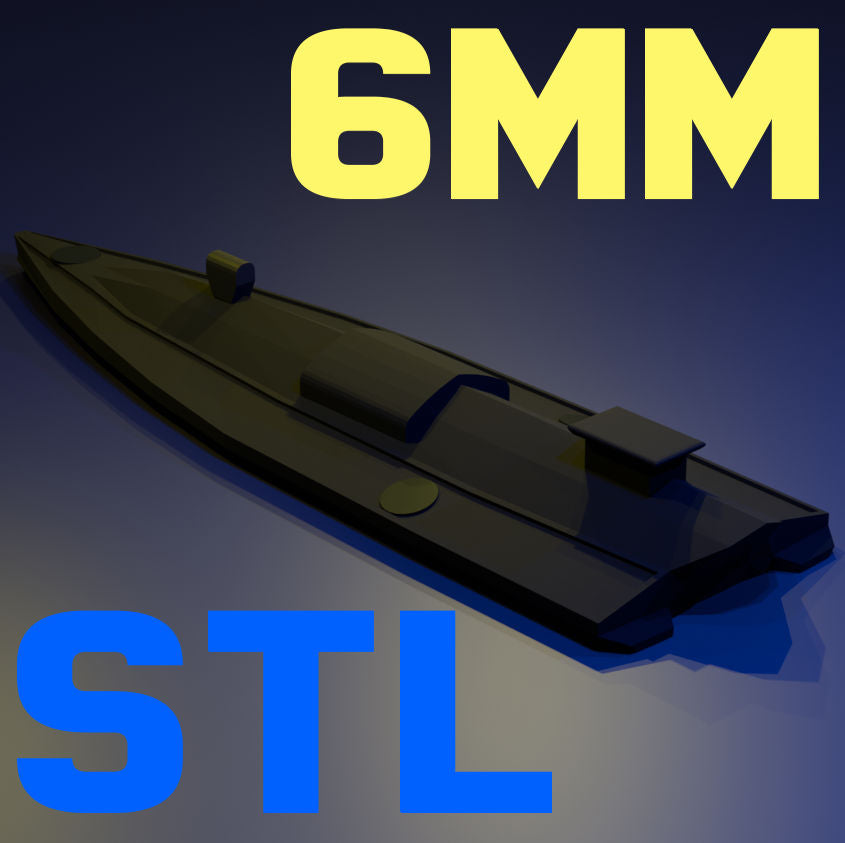 6mm (1:285) Ukrainian Unmanned Surface Vessel STL