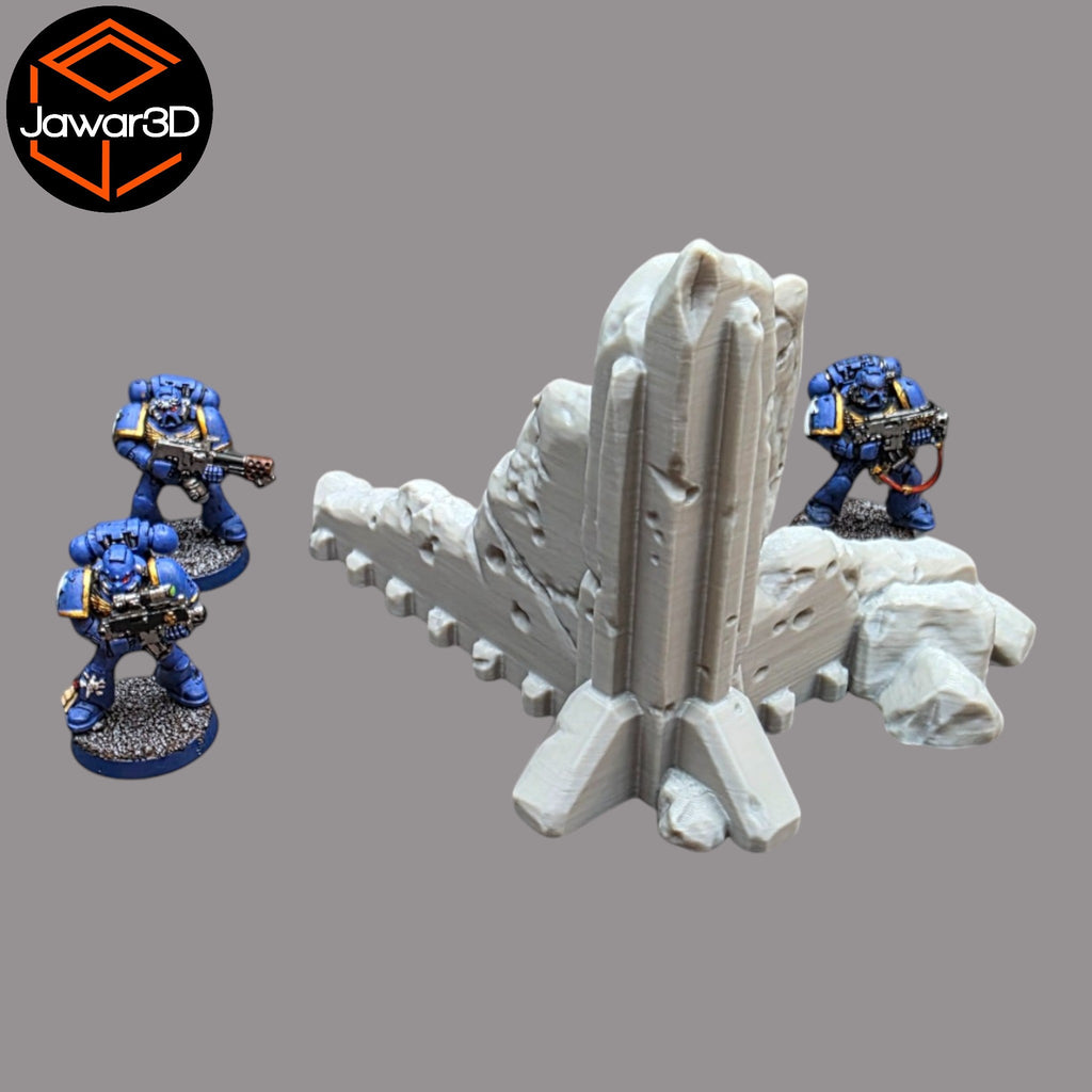 Debris Building 1 - 28mm Wargaming Scatter Terrain Scenery Tabletop Miniature