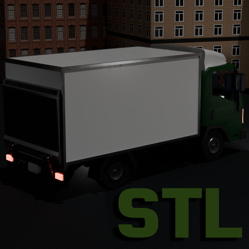 3.5 tonne Box Truck with tail lift STL