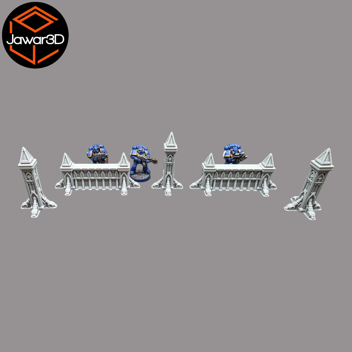 Gothic Barrier - 28mm Wargaming Scatter Terrain Scenery Tabletop Miniature
