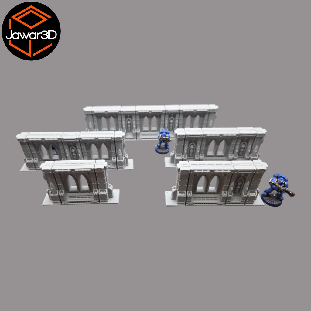 Modular Gothic Walls - 28mm Wargaming Scatter Terrain Scenery Tabletop Miniature