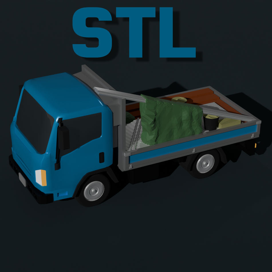 3.5 tonne Dropside Truck Load 2 STL