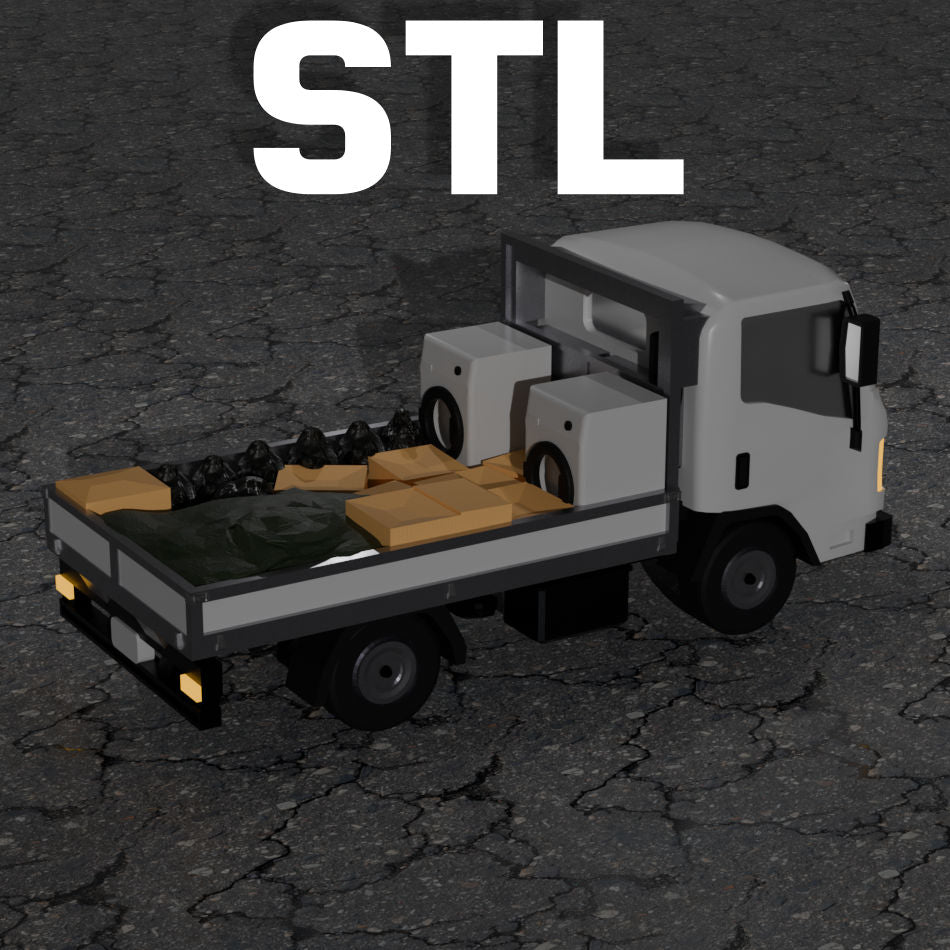 3.5 tonne Dropside Truck Load 3 STL