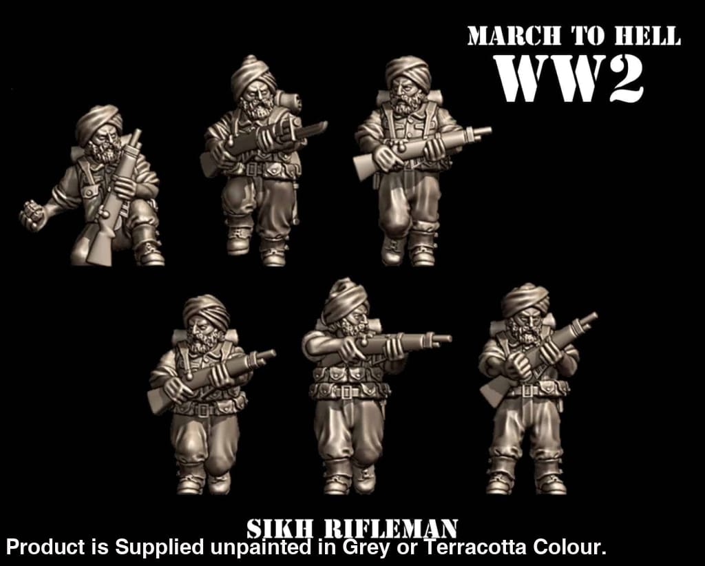 3DB WW2 SIKH ARMY Riflemen